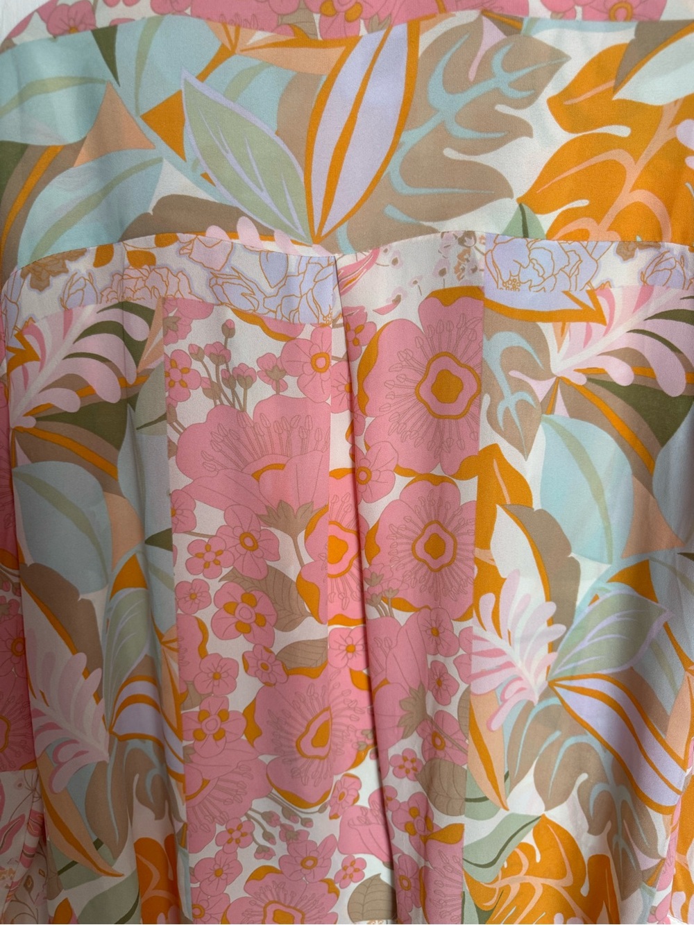 Rose + Olive Peach, Pink and Sage Floral Blouse - Picture 5 of 5